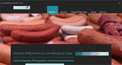 Desktop Screenshot of metzgerei-koeppl.de